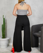 Chaleco corto con nudo en el cuello