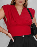 Blusa con hombreras