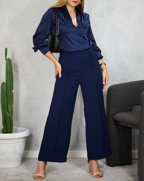 Blusa de seda manga larga
