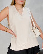 Chaleco tejido largo