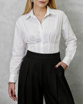 Body Estilo Camisa de Manga Larga