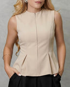 Blusa ajustada con cierre frontal