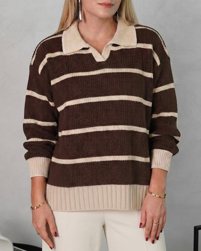 Sweater tejido de rayas finas