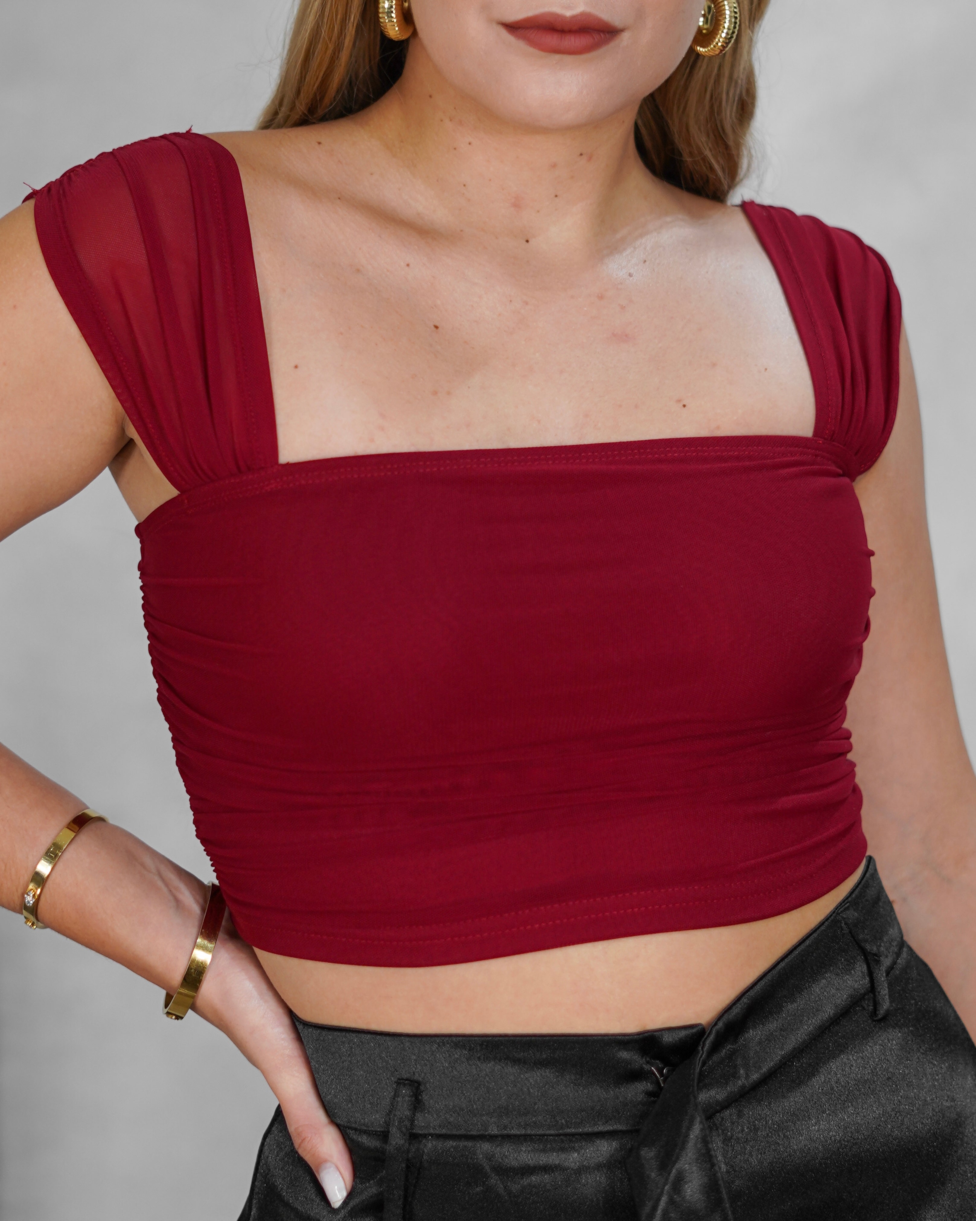 Top de tiras gruesas