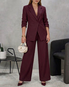 Conjunto de pantalón y blazer de dos botones