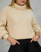 Sweater tejido cuello tortuga