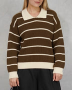 Sweater tejido de rayas finas