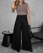 Blusa tipo chemise con hombros largos