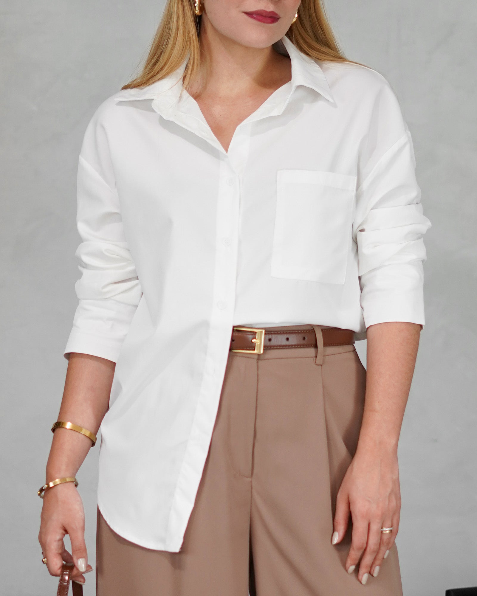 Camisa de botones manga larga oversized