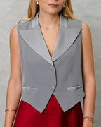 chaleco de dos botones