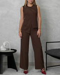 Conjunto de blusa de tiras y pantalón