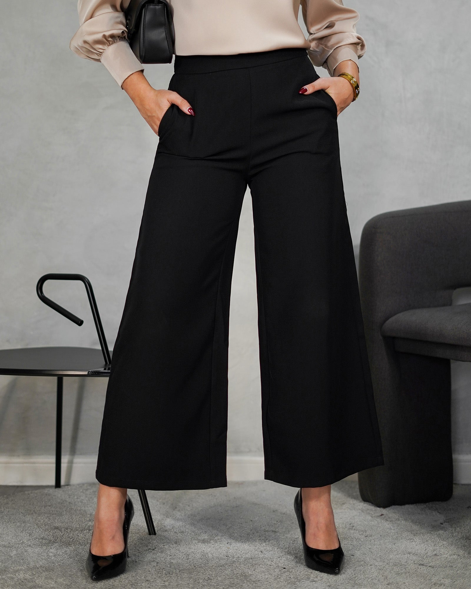 Pantalón ancho al tobillo