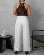 Pantalón Ancho de pinzas sin boton