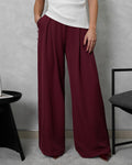 Pantalón ancho de una pinza grande