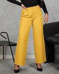 Pantalón ancho largo de boton