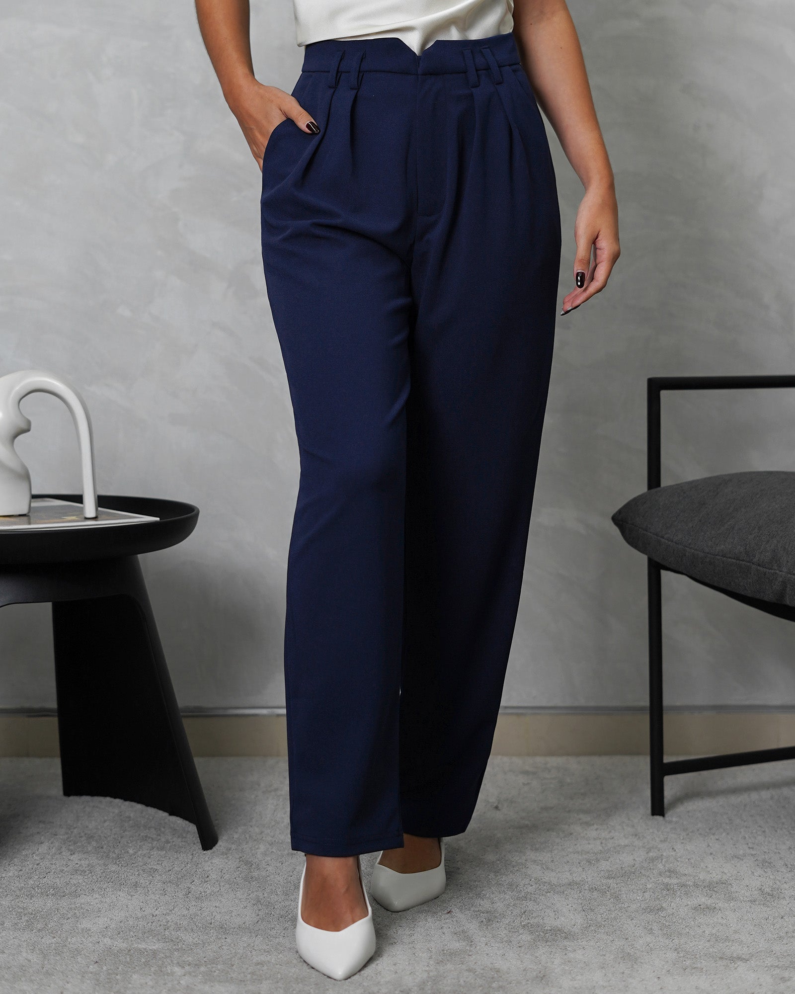 Pantalón recto de gancho