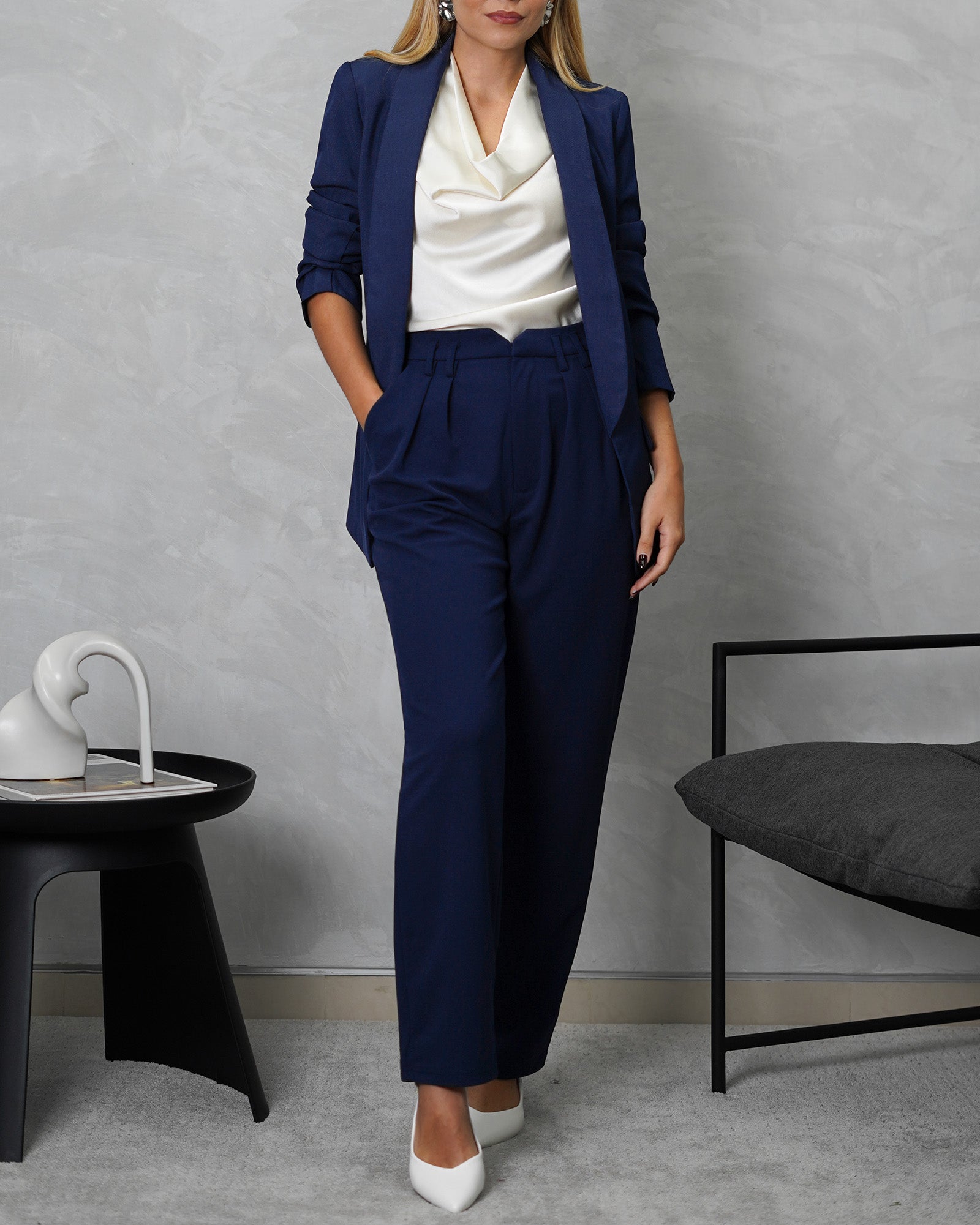 Pantalón recto de gancho