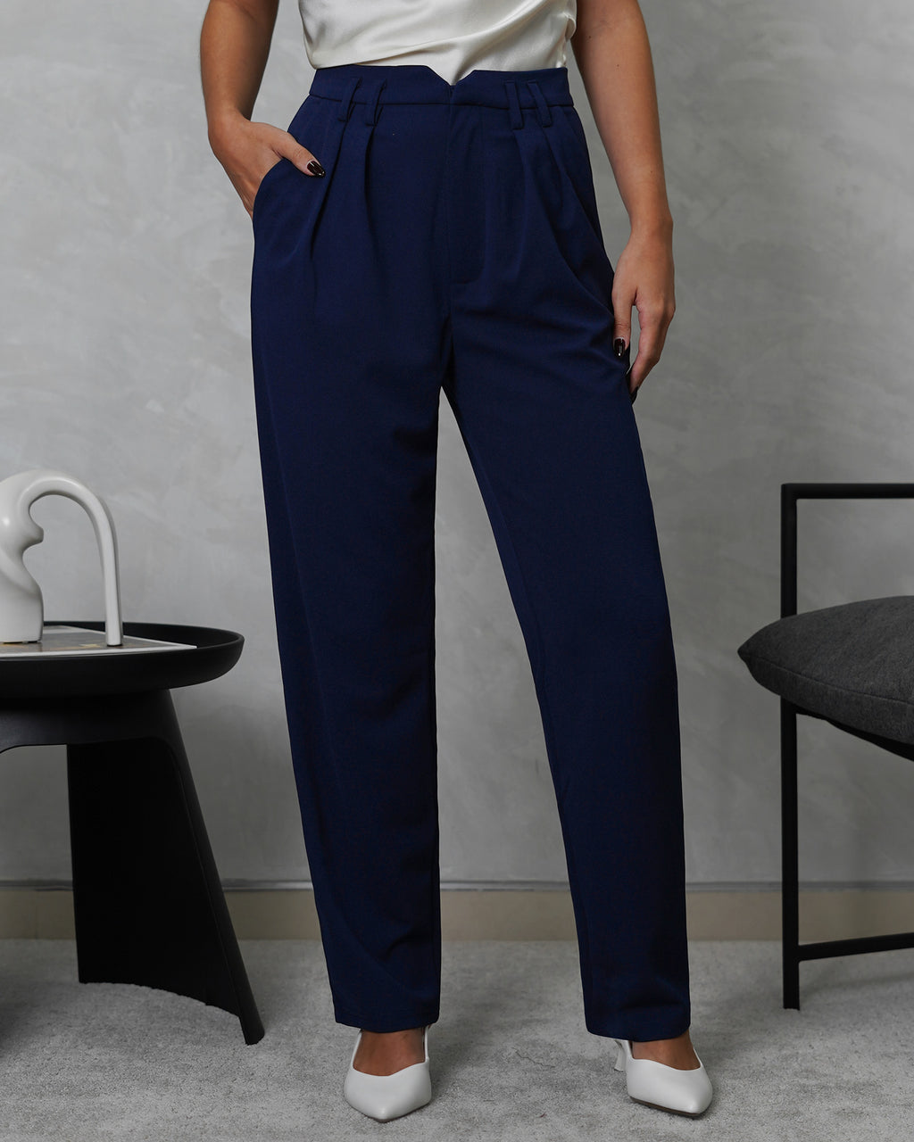 Pantalón recto de gancho