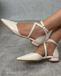 Stilettos Block-Heel con tiras entrelazadas hasta el tobillo