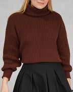 Sweater tejido cuello tortuga