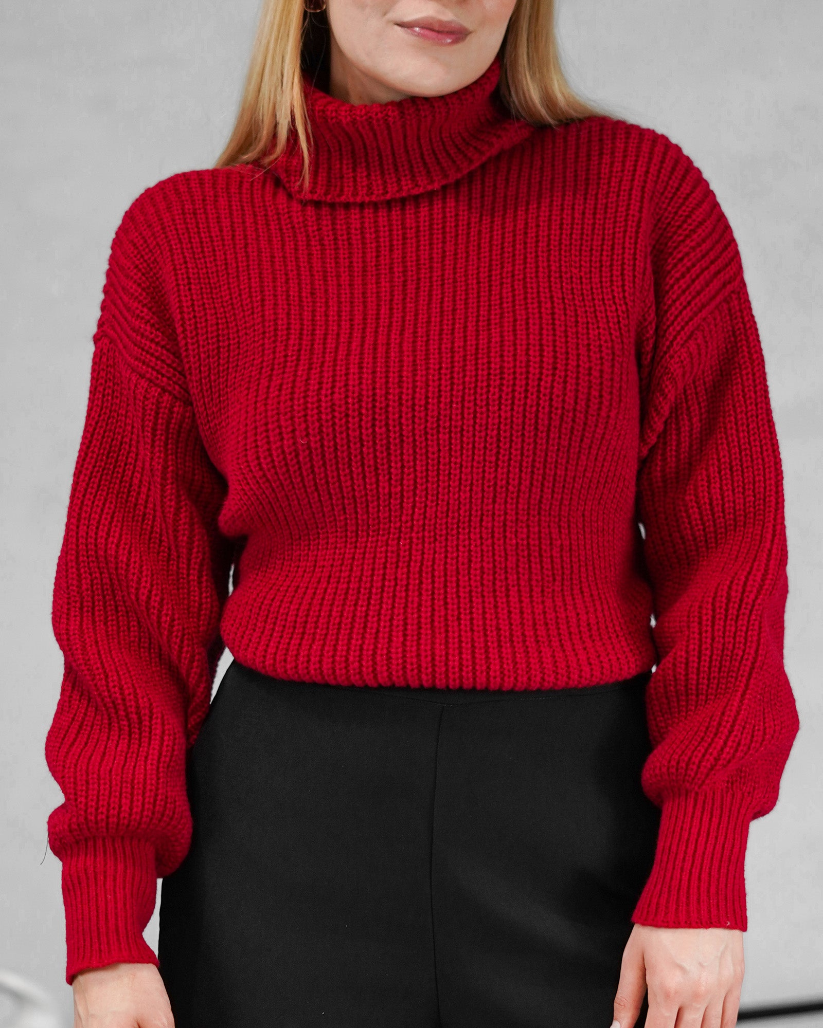 Sweater tejido cuello tortuga