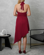 Vestido medio cuello bobo