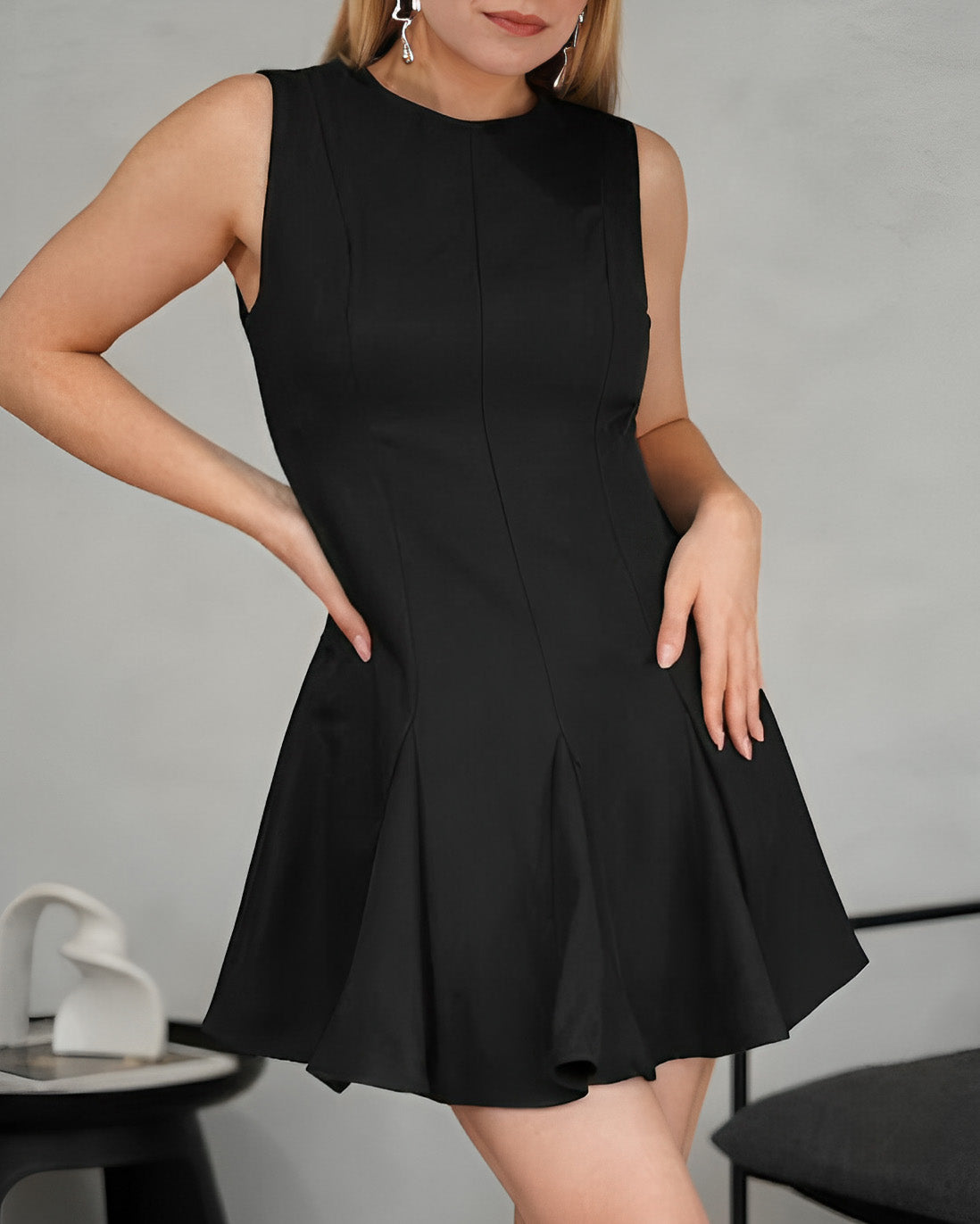 Vestido tipo falda con pliegues